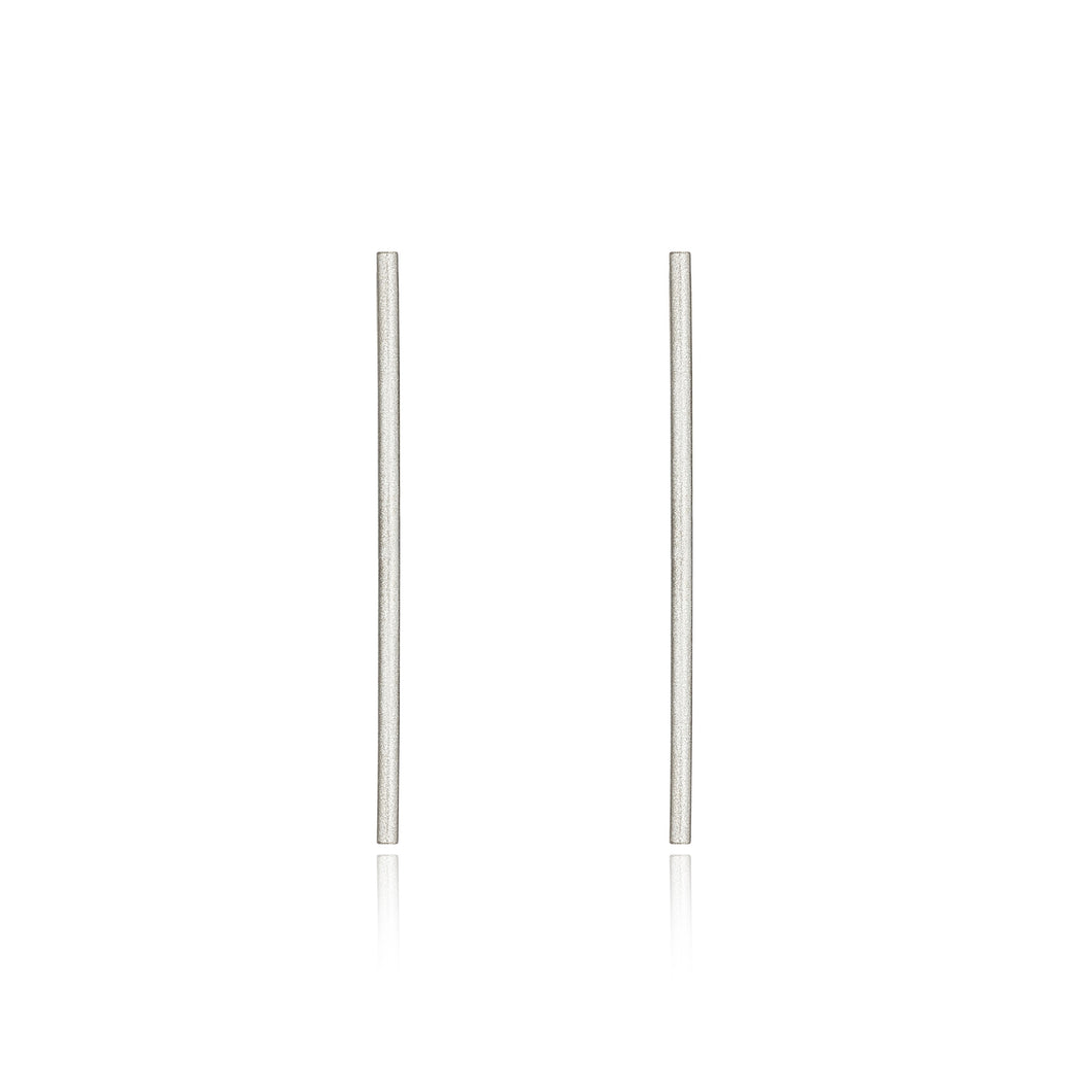 Straight Line studs - sterling silver