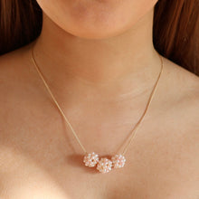 Load image into Gallery viewer, Pearl cluster gold necklace
