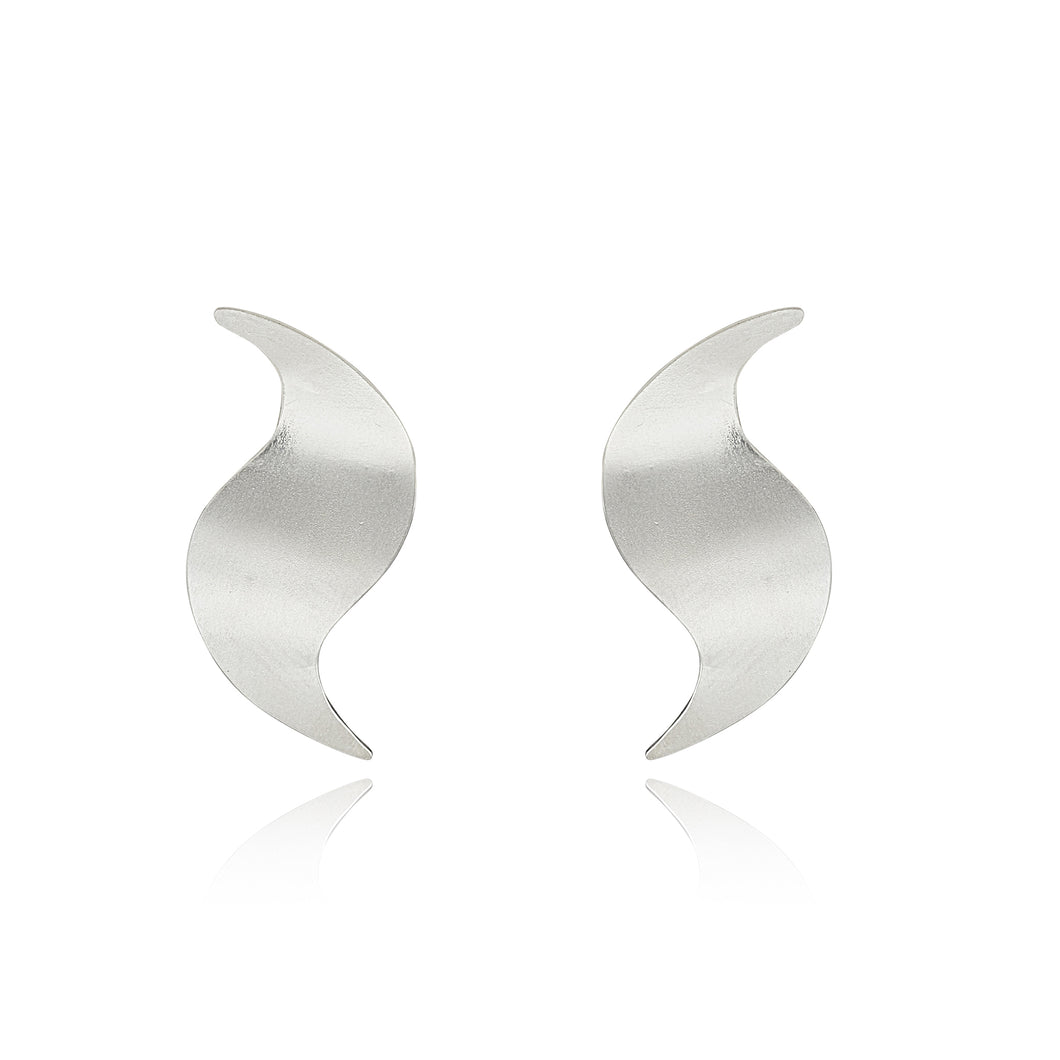 Wave earrings - sterling silver